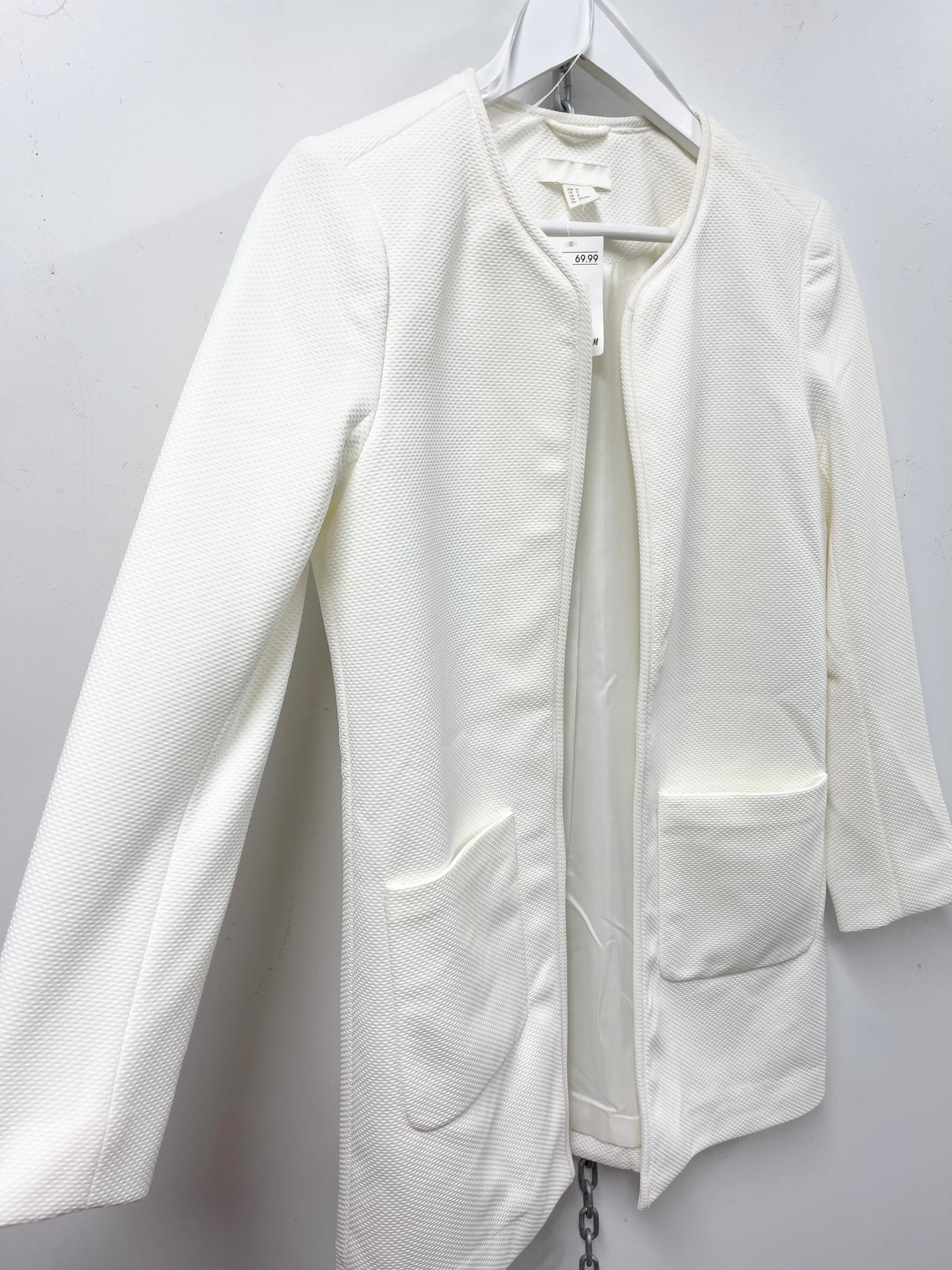 H&M | White Textured Blazer