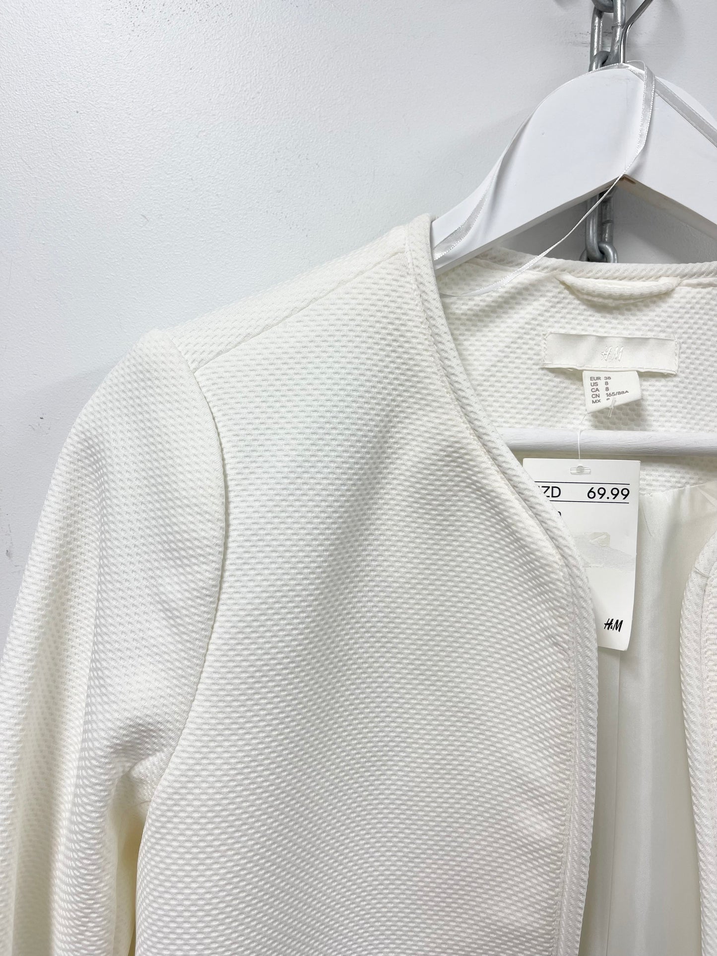 H&M | White Textured Blazer