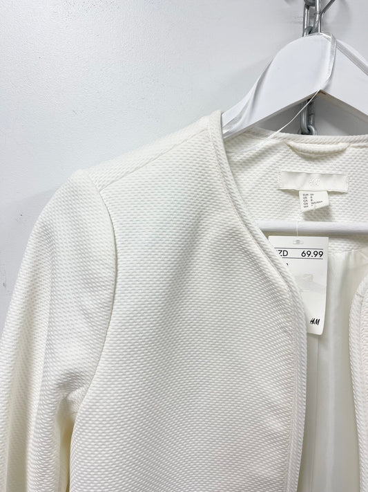 H&M | White Textured Blazer