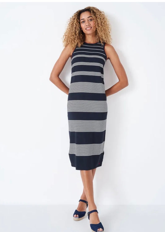 CREW CLOTHING| Hayley Stripe MIDI Dress