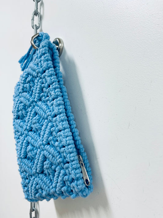 Crochet Clutch Bag | Blue