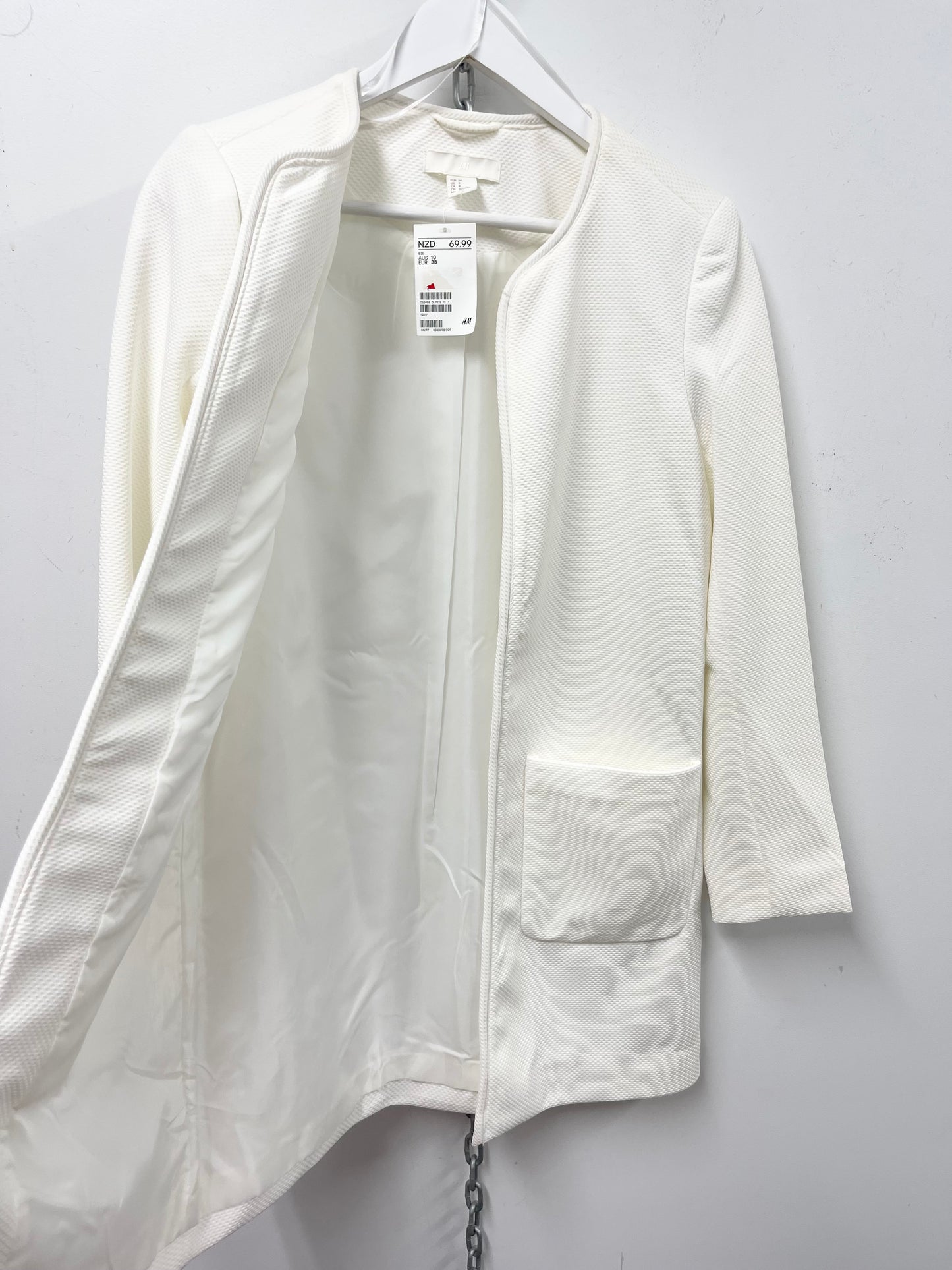 H&M | White Textured Blazer