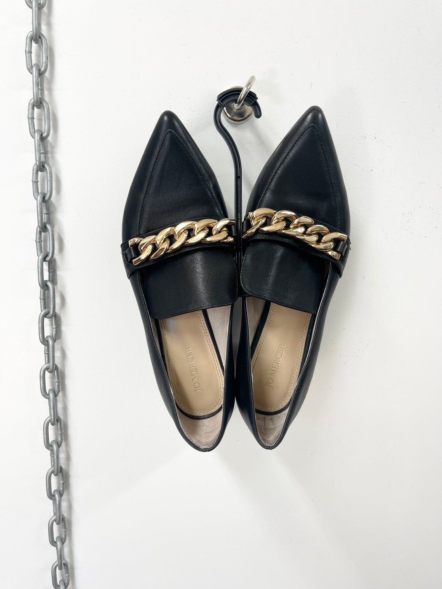 JO MERCER | Black Heeled Loafers