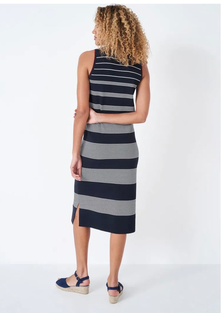 CREW CLOTHING| Hayley Stripe MIDI Dress