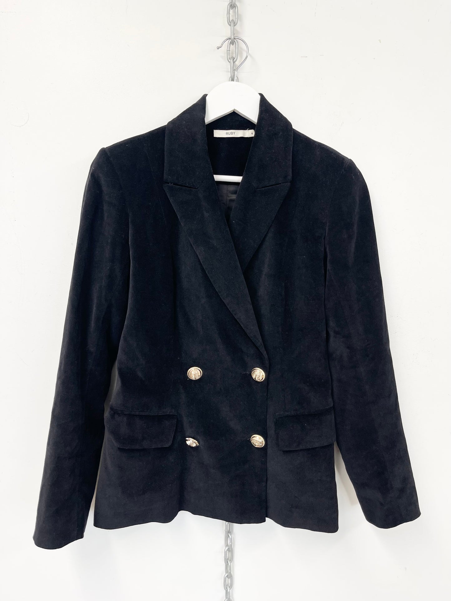 RUBY | Black Velvet Blazer