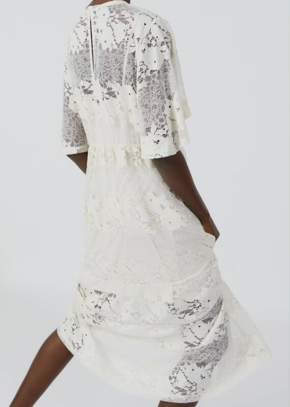 ZARA | Bohemian Flutter Sleeve Lace Dress