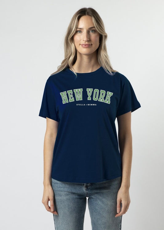 STELLA + GEMMA | Turned Up Cuff NEW YORK Tee