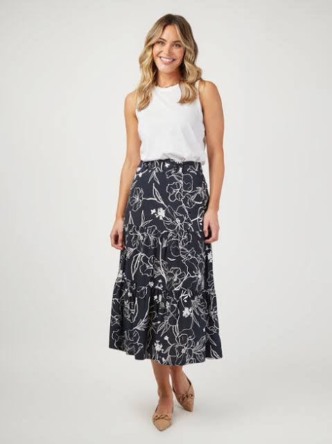 JEANSWEST | Sara Belted Tiered Skirt